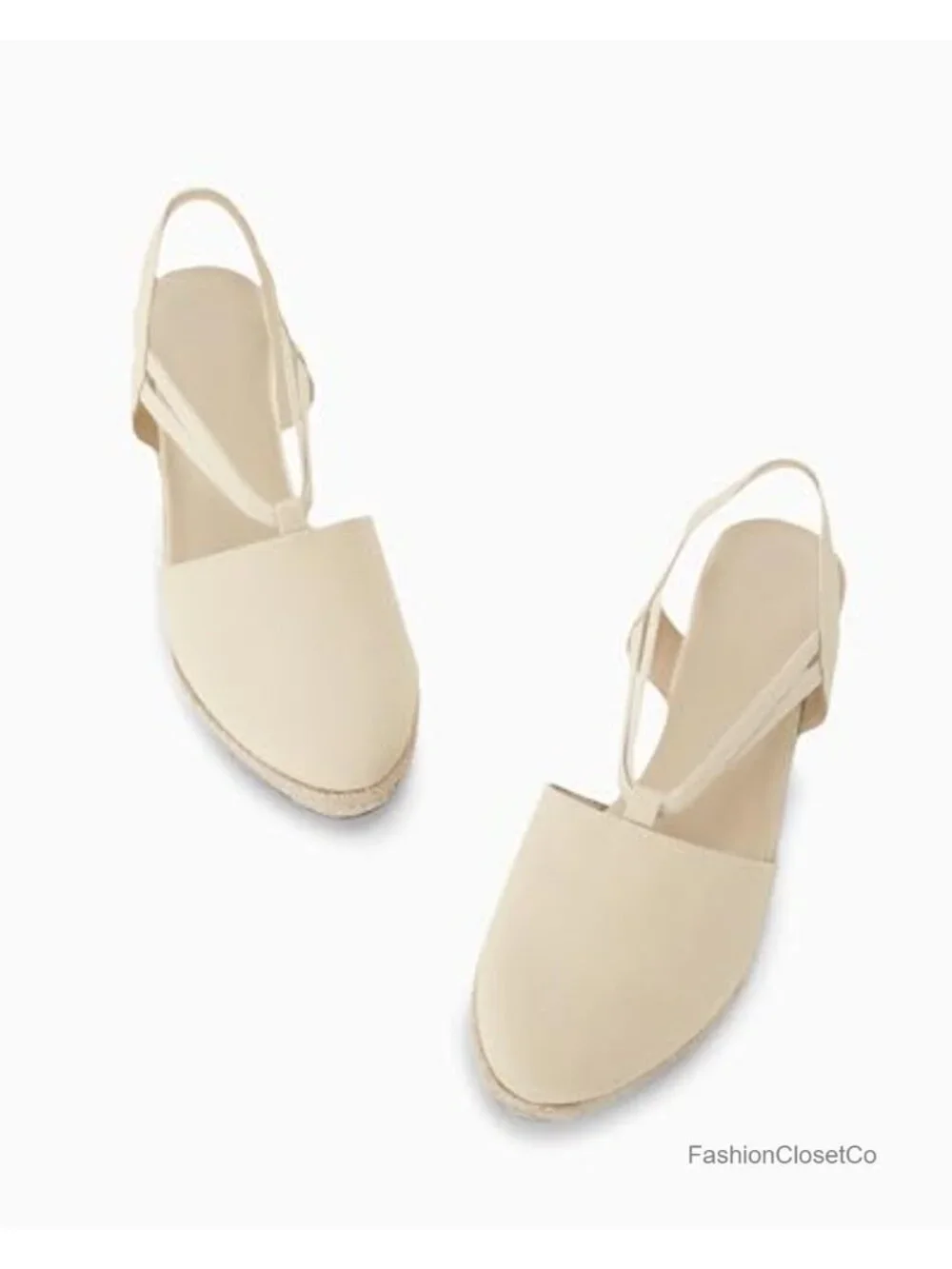 Wedge Espadrille Sandals Closed Toe Slingback Slip On Platform Shoes